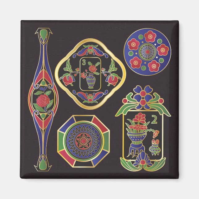 Imã Mah Jongg Jewelry Magnet (Frente)