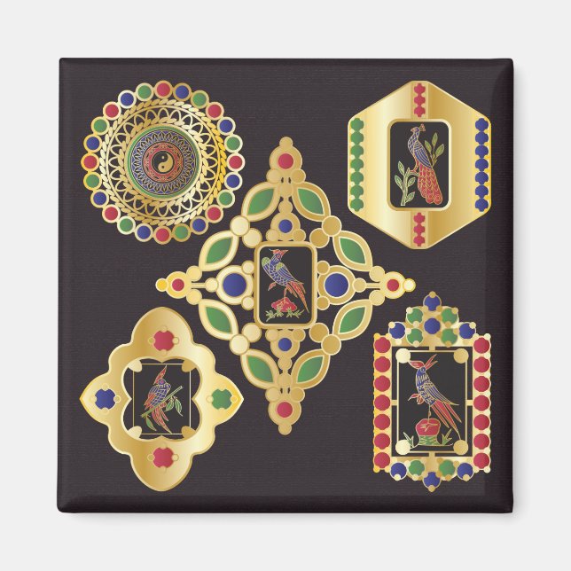 Imã Mah Jongg Jewelry Magnet (Frente)