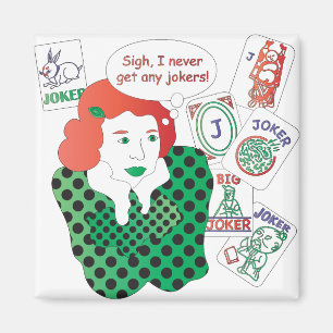 Imã Mah Jongg Jokers Magnet