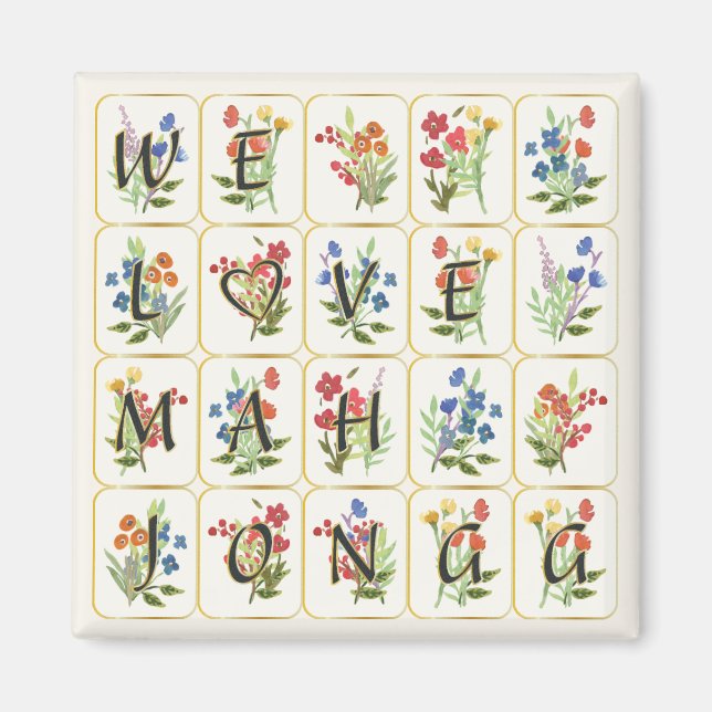 Imã Mah Jongg Love Magnet (Frente)