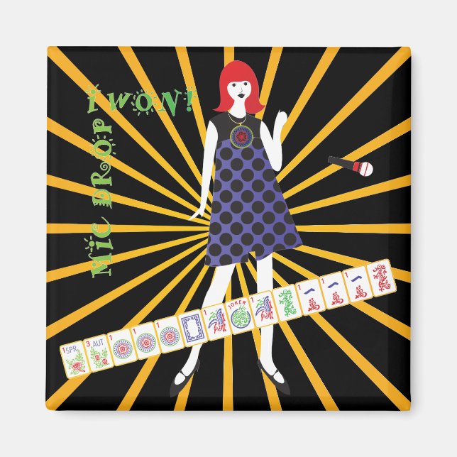 Imã Mah Jongg Mic Drop Magnet (Frente)