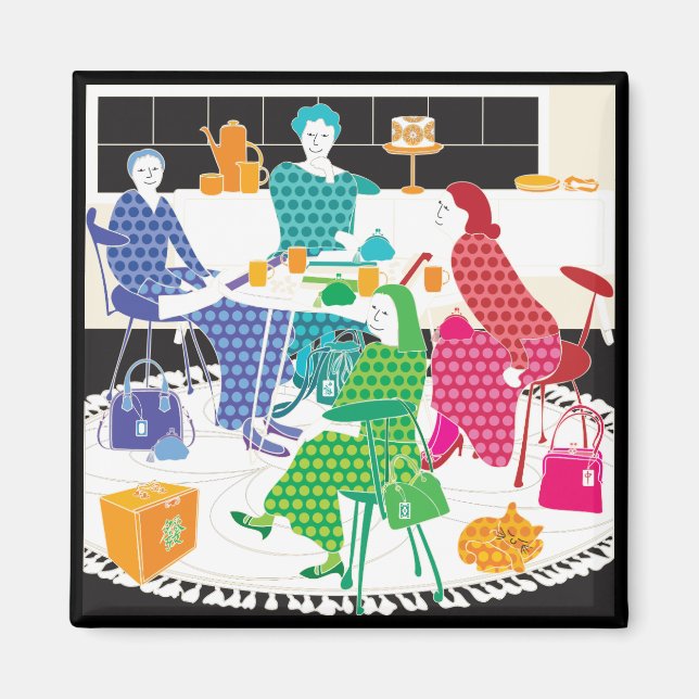 Imã Mah Jongg Polka-Dots Magnet (Frente)