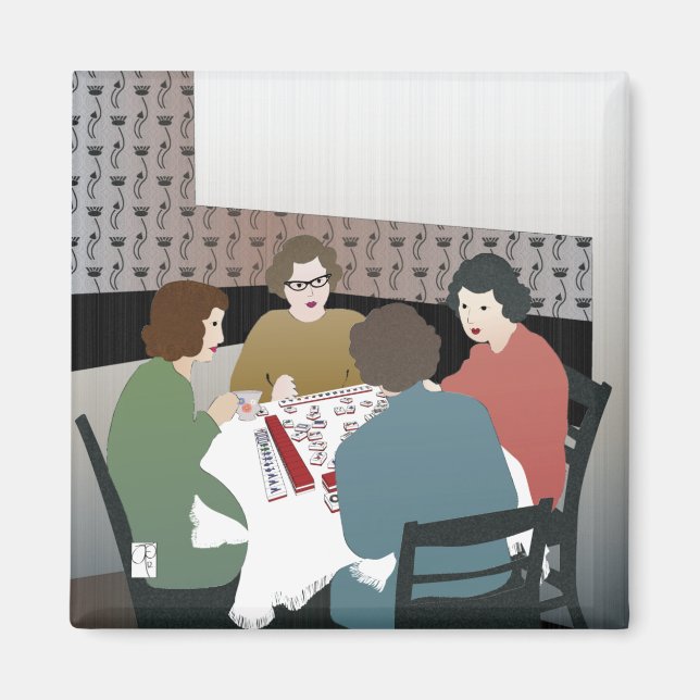 Imã Mah Jongg Retro Magnet (Frente)