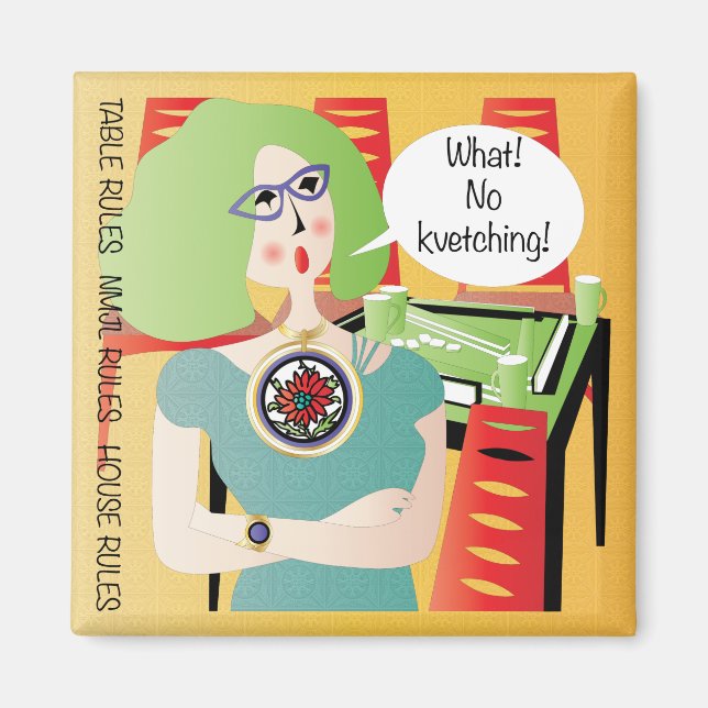 Imã Mah Jongg Sayings Kvetching (Frente)