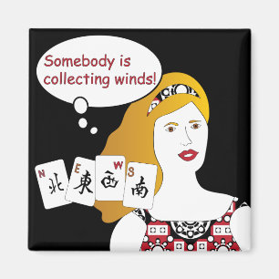 Imã Mah Jongg Sayings Winds Magnet