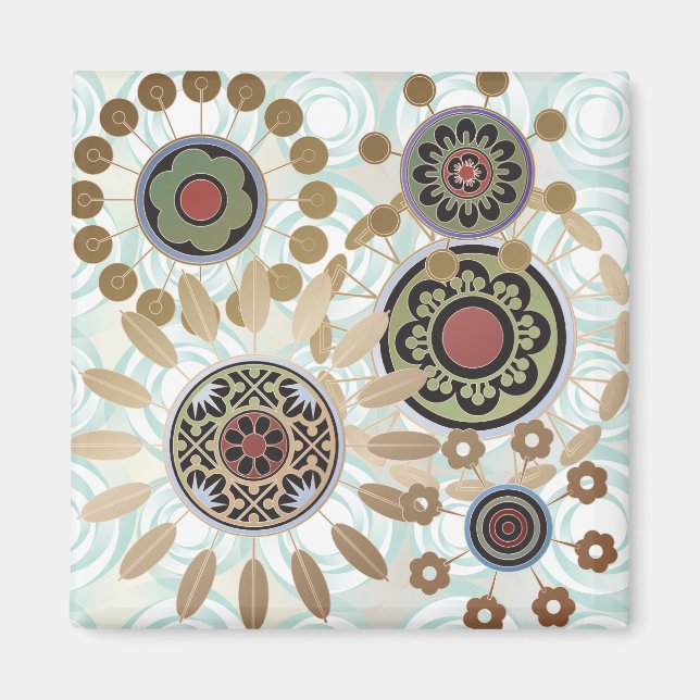 Imã Mah Jongg Starburst Dots Magnet (Frente)