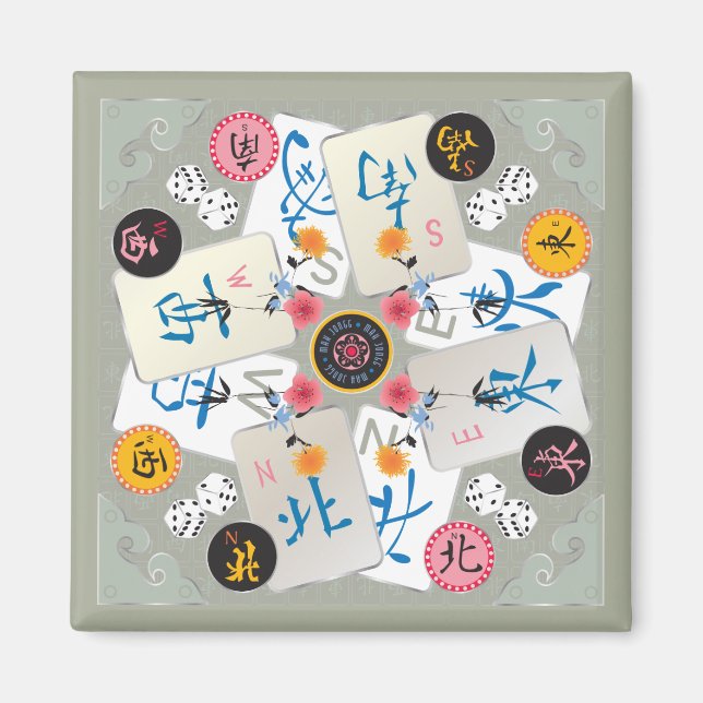 Imã Mah Jongg Winds Magnet (Frente)