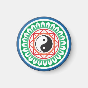 Imã Mah Jongg Yin Yang Um Ponto Magnet