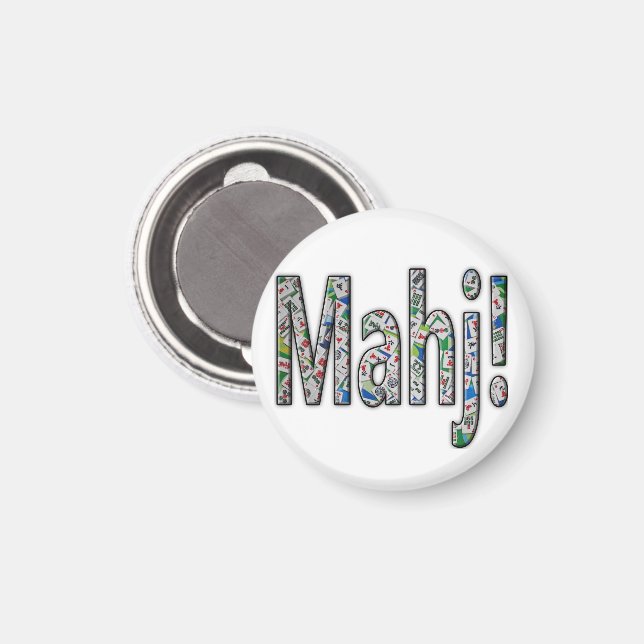 Imã Mahjong Magnet - Mahj! (Front/Back)