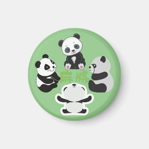 Imã Mahjong Panda Cute Funny