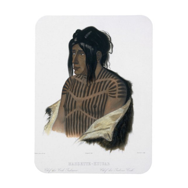 Ímã Mahsette-Kuiuab, Chefe dos Índios Cree, placa (Vertical)