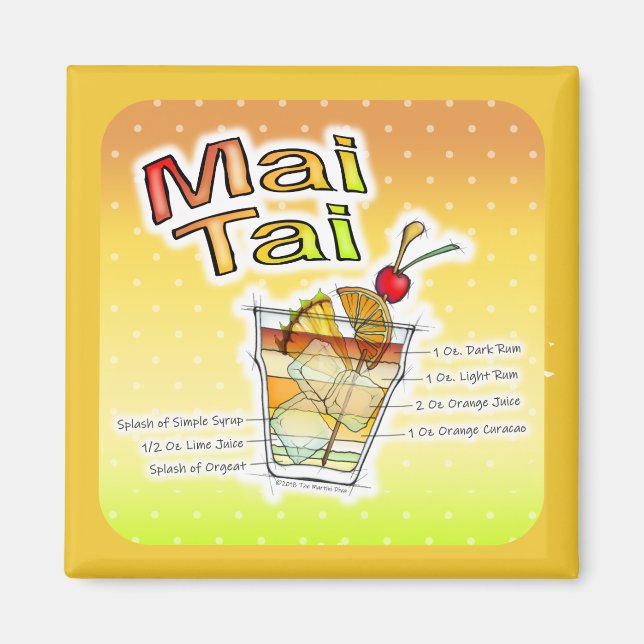 IMÃ MAI TAI COCKTAIL RECIPE ART (Frente)