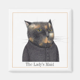 Imã MAID CAT Square Magnet da LADY + Texto II