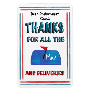Ímã Mail Carrier Postwoman Thank You For All The Mail