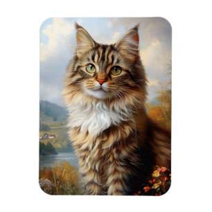 Ímã Maine Coon Kitten Retrato Flexível