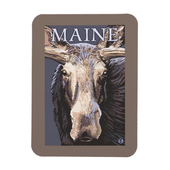Ímã MaineMoose Aproximada (Vertical)