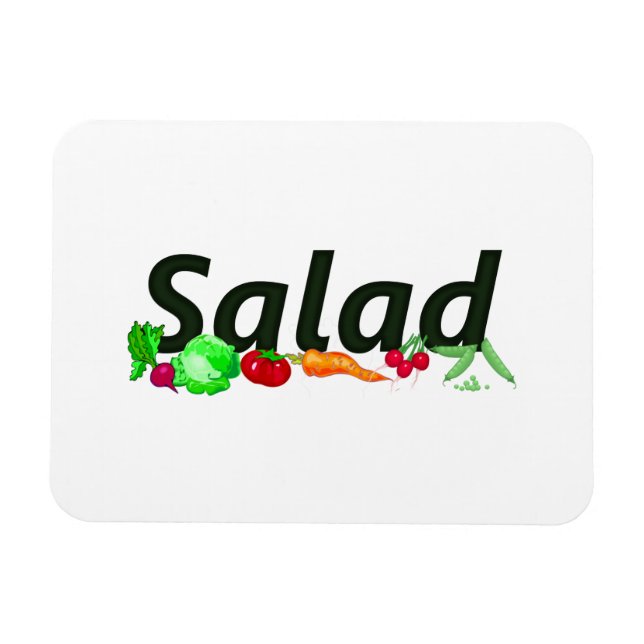 Ímã Maio é mês nacional de salada com legumes (Horizontal)