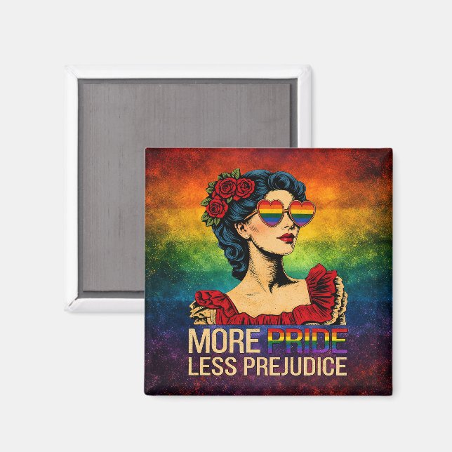 Imã Mais Orgulho Menos Preconceito Mês do Orgulho LGBT (Front/Back)