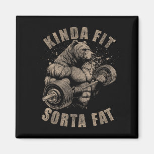 Imã Mais ou Menos em Forma Meio Gordo - Urso Engraçado