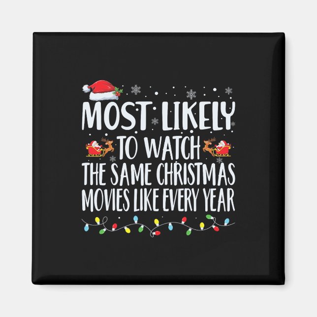 Imã Mais Propenso a Assistir os Mesmos Filmes de Natal (Frente)