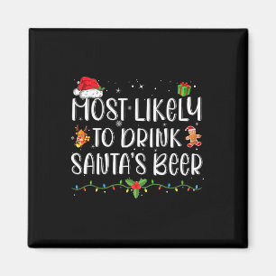 Imã Mais Propenso a Beber a Cerveja do Papai Noel Cami