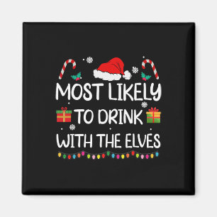 Imã Mais Propenso a Beber com a Família de Elfos Natal