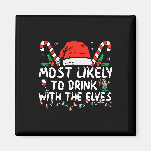 Imã Mais propenso a beber com o Bebendo Elf Elves C (Frente)