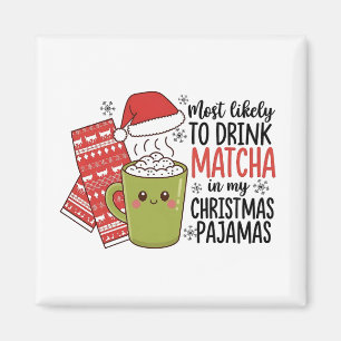 Imã Mais Propenso a Beber Matcha no meu Pijama de Nata