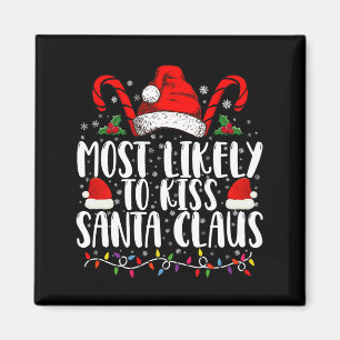 Imã Mais Propenso a Beijar Papai Noel Natal Família