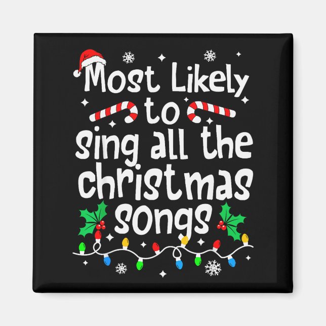 Imã Mais Propenso a Cantar Todas as Canções de Natal C (Frente)