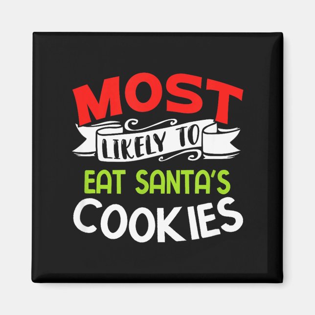 Imã Mais Propenso a Comer os Biscoitos do Papai Noel F (Frente)