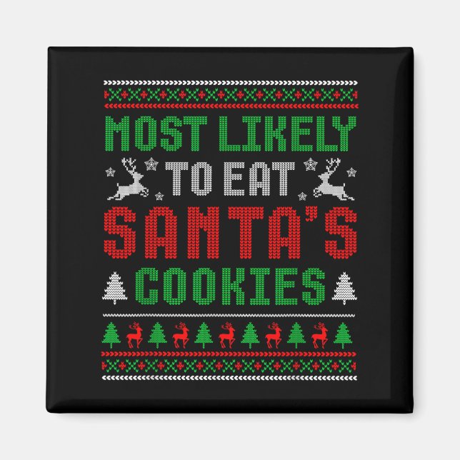 Imã Mais Propenso a Comer os Biscoitos do Papai Noel F (Frente)