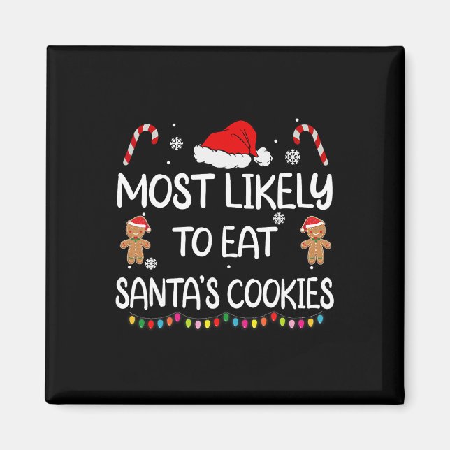 Imã Mais Propenso a Comer os Biscoitos do Papai Noel F (Frente)