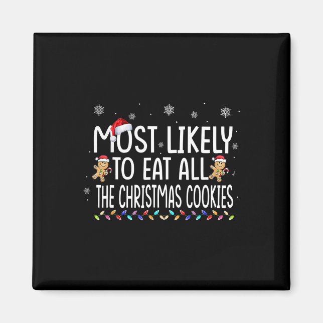 Imã Mais Propenso a Comer Todos os Biscoitos de Natal  (Frente)