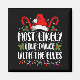 Imã Mais Propenso a Dançar em Linha com os Elfos Natal