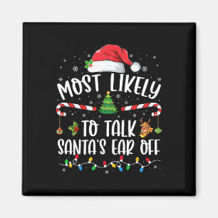 Imã Mais Propenso a Falar a Orelha do Papai Noel Famíl
