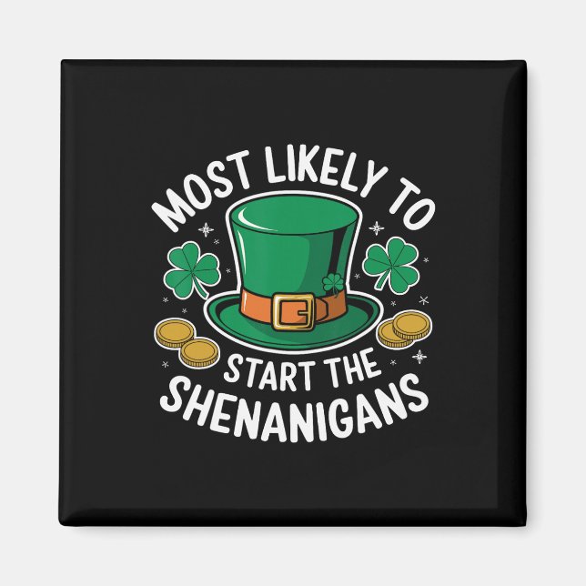 Imã Mais Propenso a Iniciar as Travessuras St Patricks (Frente)