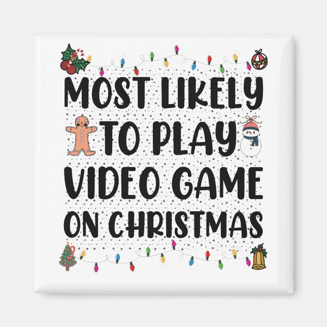 Imã Mais Propenso a Jogar Video Game no Natal Gaming (Frente)