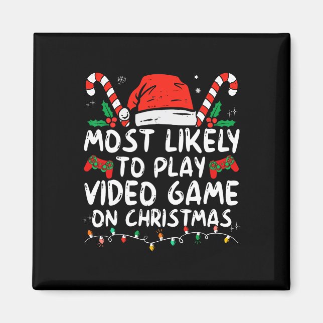 Imã Mais Propenso a Jogar Video Game no Papai Noel de  (Frente)