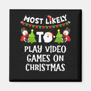 Imã Mais Propenso a Jogar Video Games Natal Divertido