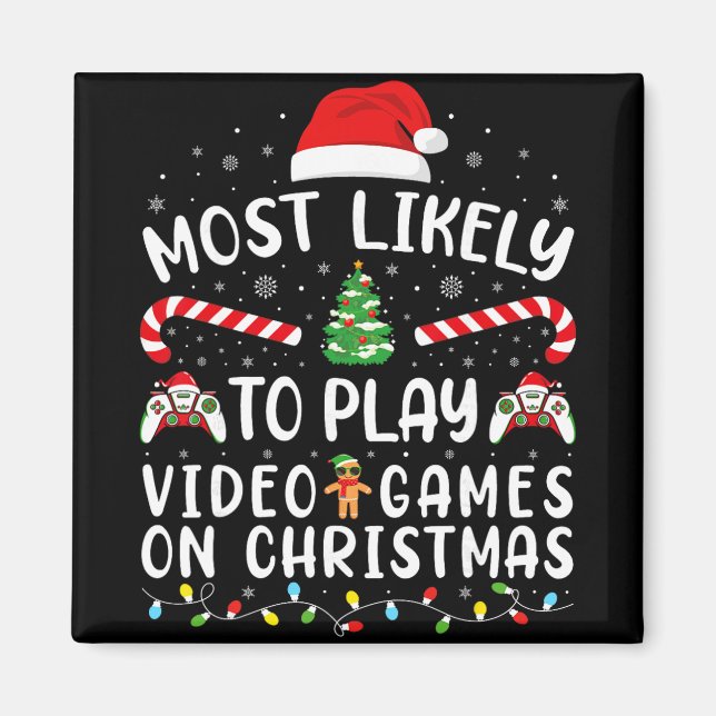 Imã Mais Propenso a Jogar Video Games no Natal da Famí (Frente)