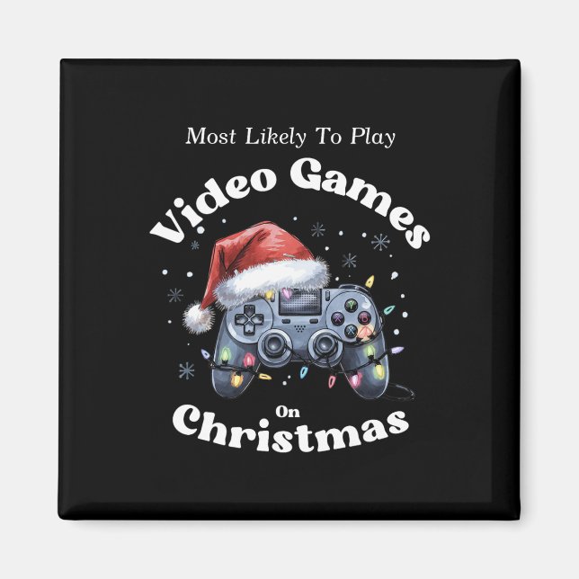 Imã Mais Propenso a Jogar Video Games no Natal - Diver (Frente)