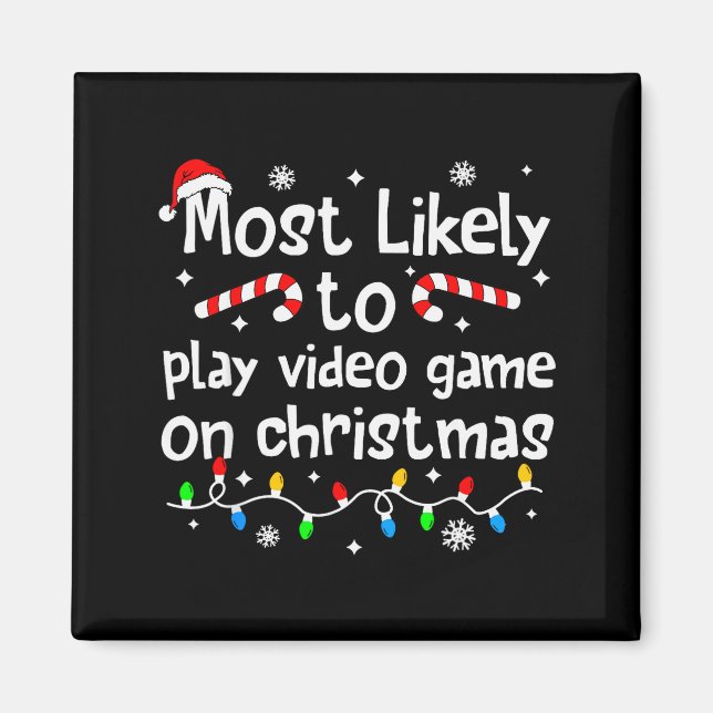 Imã Mais Propenso a Jogar Videojogos no Jogo de Natal (Frente)