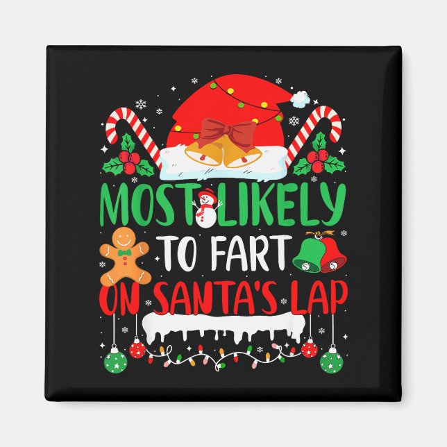 Imã Mais Propenso a Peidar no Colo do Papai Noel Famíl (Frente)