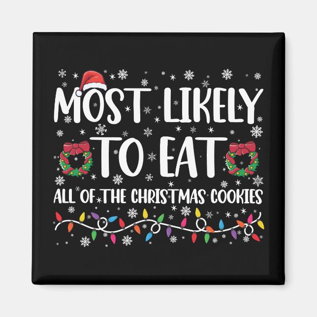 Imã Mais Provável a Comer Todos os Biscoitos de Natal  (Frente)