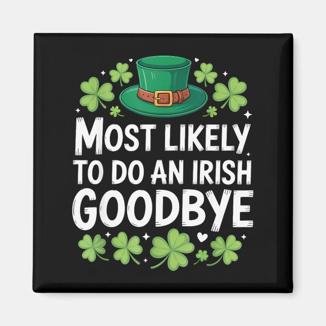 Imã Mais provável de fazer um adeus irlandês engraçado (Frente)