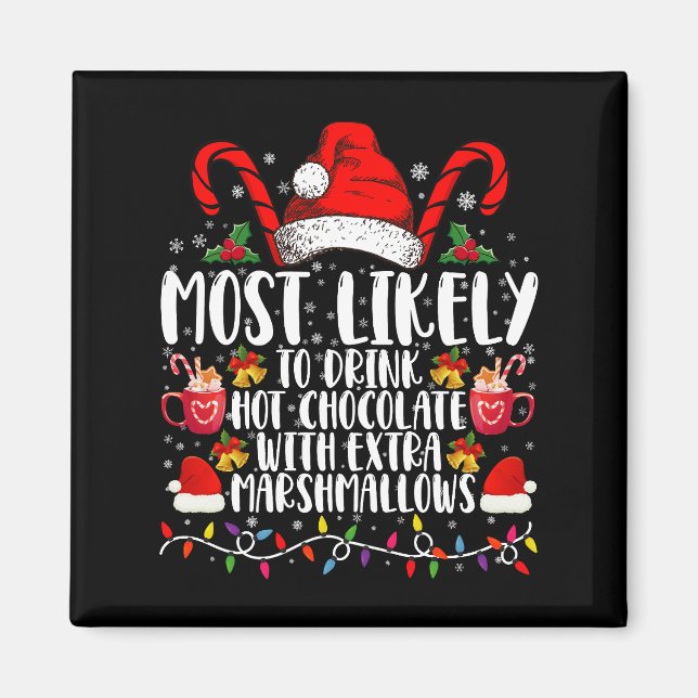 Imã Mais Provável Para Beber Maçãs De Chocolate Quente (Frente)