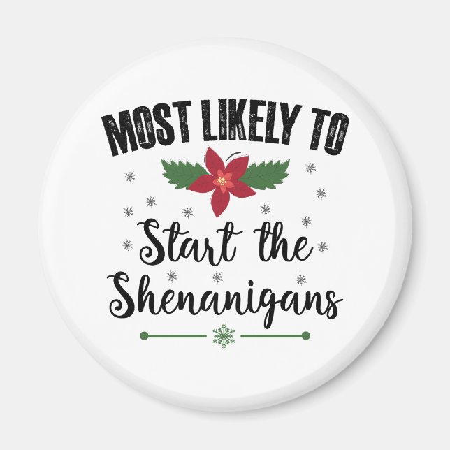 Imã Mais Provável Para Começar O Natal Dos Shenanigans (Frente)