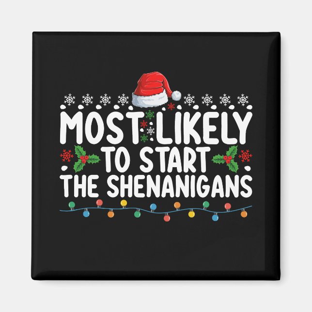 Imã Mais Provável Para Começar O Natal Dos Shenanigans (Frente)