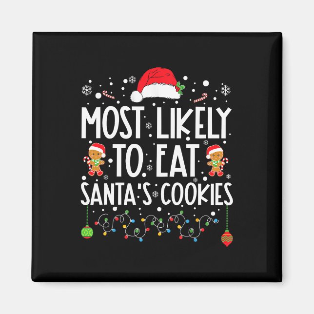 Imã Mais Provável Para Comer Cookies De Papai noel (Frente)